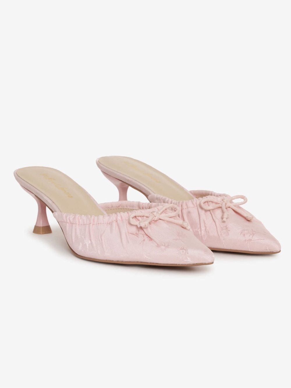Price Firm - FOR LOVE AND LEMONS Colette Mules with Bow Trim